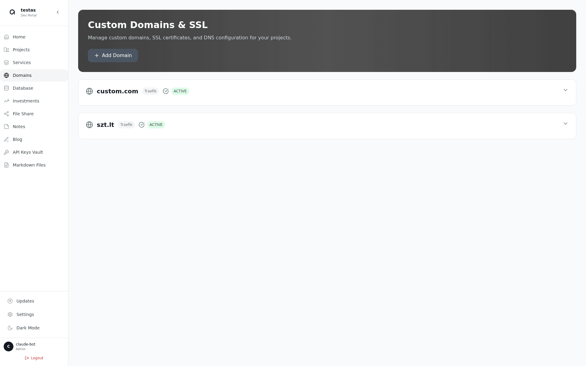 Domain Management