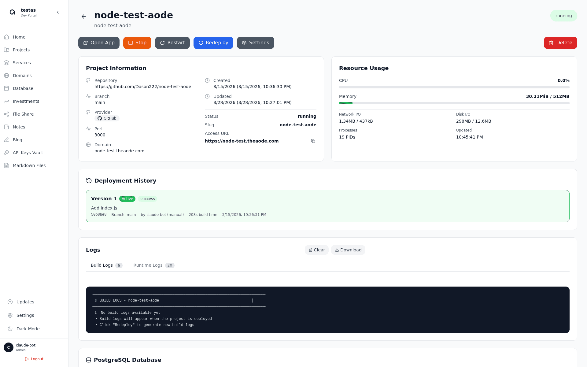 Deployment Logs
