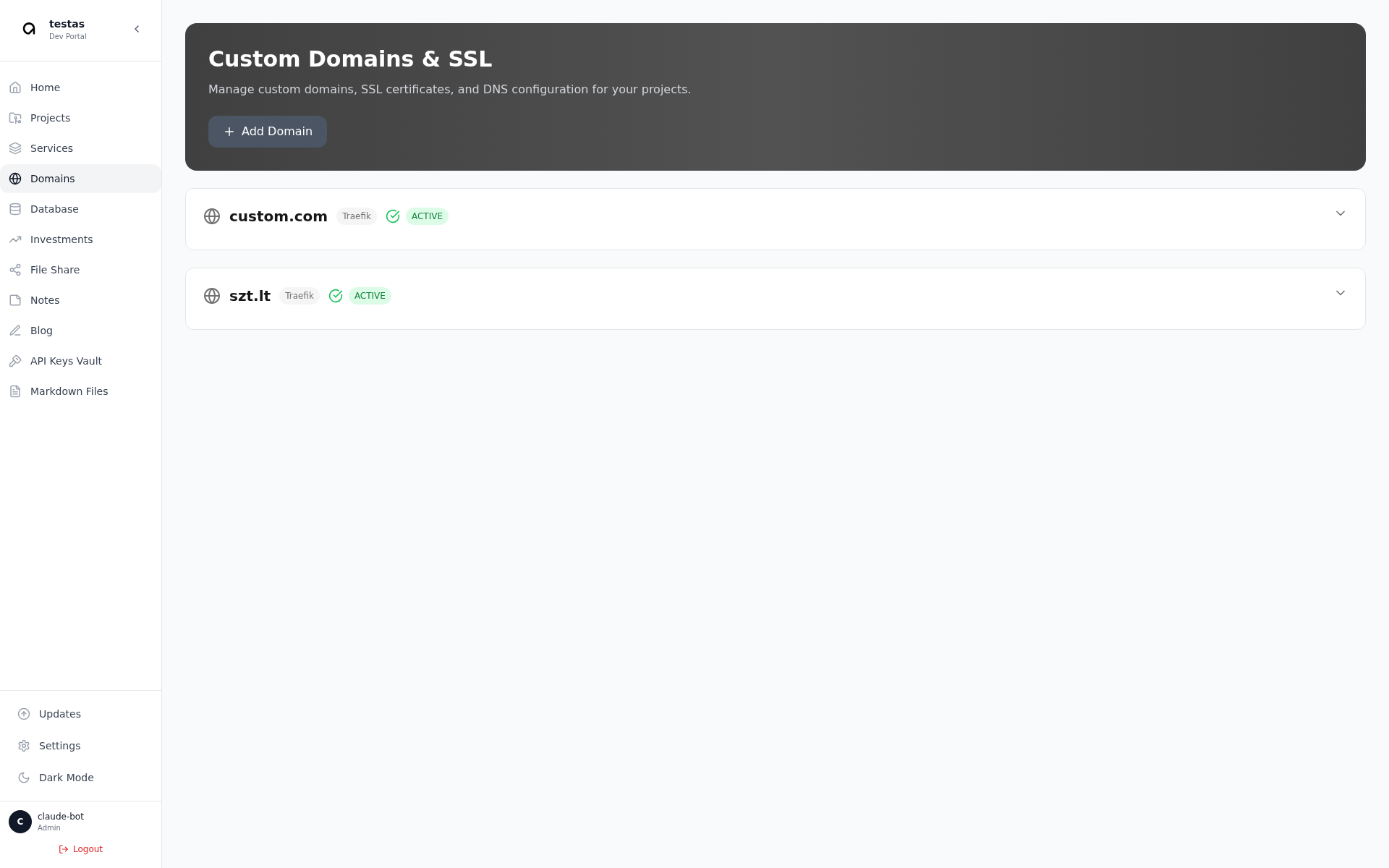 Domain Management